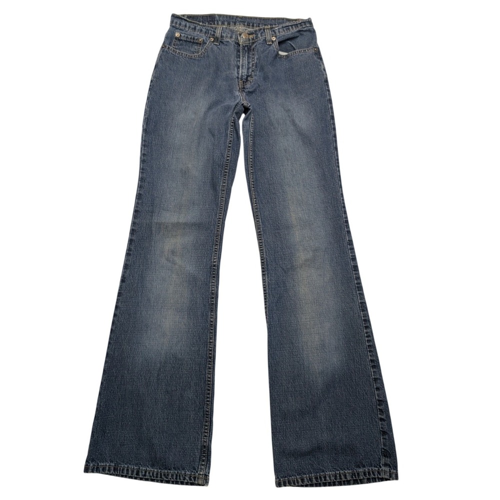 Y2K Jordache Flare Leg Jeans Womens 9/10 Long Blue Medium Wash 100% Cotton
